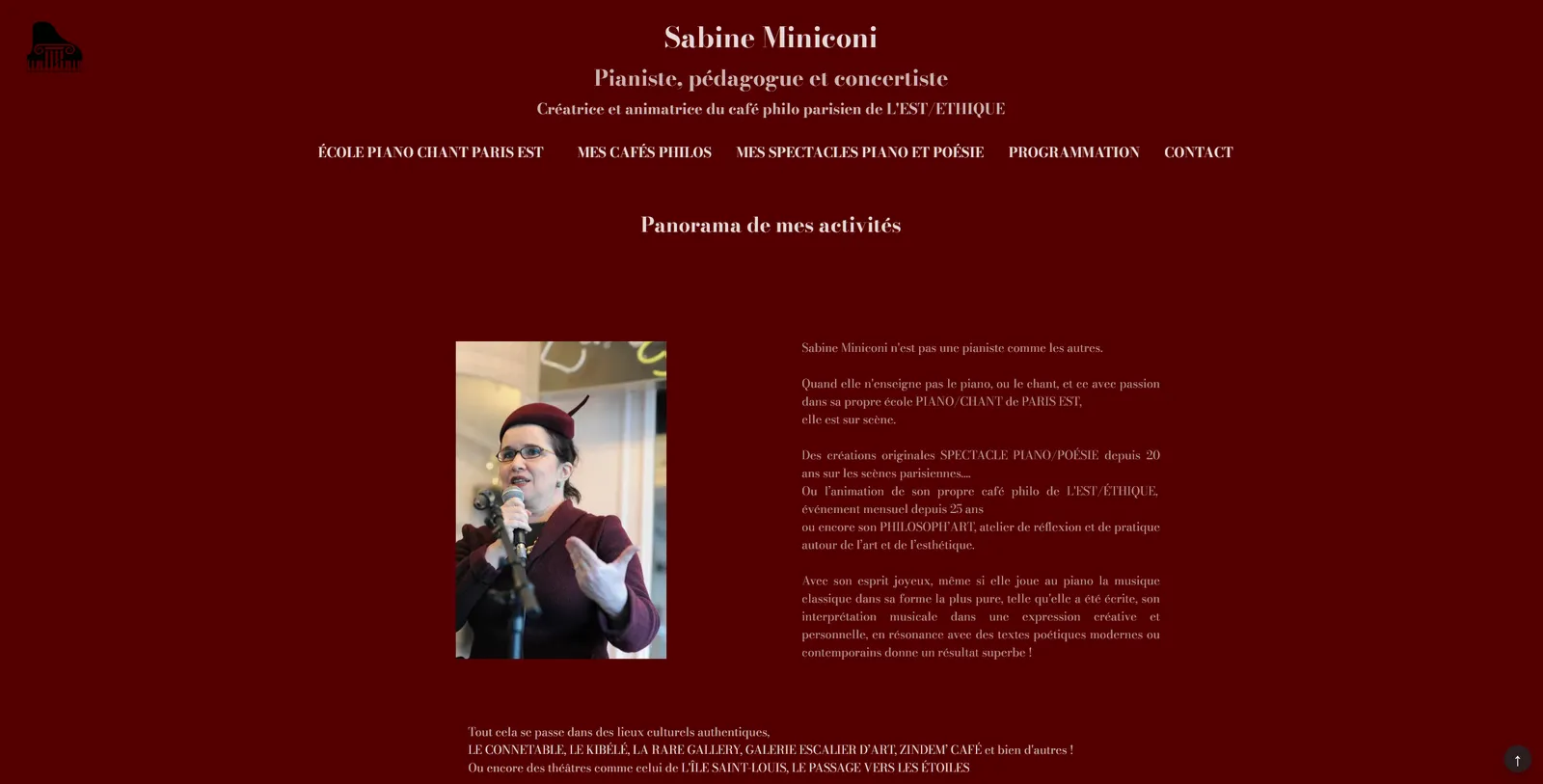 Capture d'écran de mon projet pour Sabine